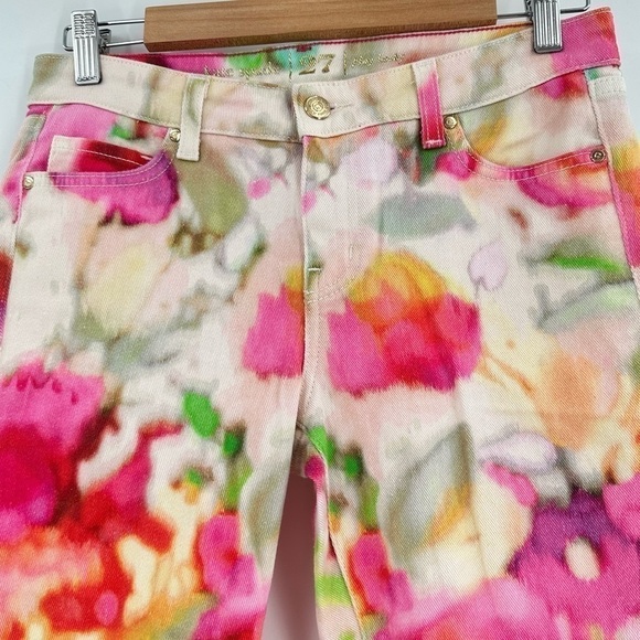 KATE Spade NY Broome Street Capri Bright Watercolor Play Hooky Jeans Size 27 - Picture 4 of 16